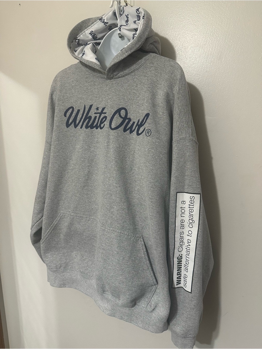 Men's Gray Crewneck Hoodie Sweatshirt